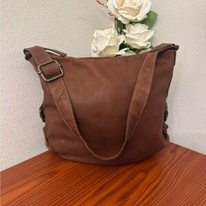 Banana Republic Brown Leather Shoulder Hobo Bag